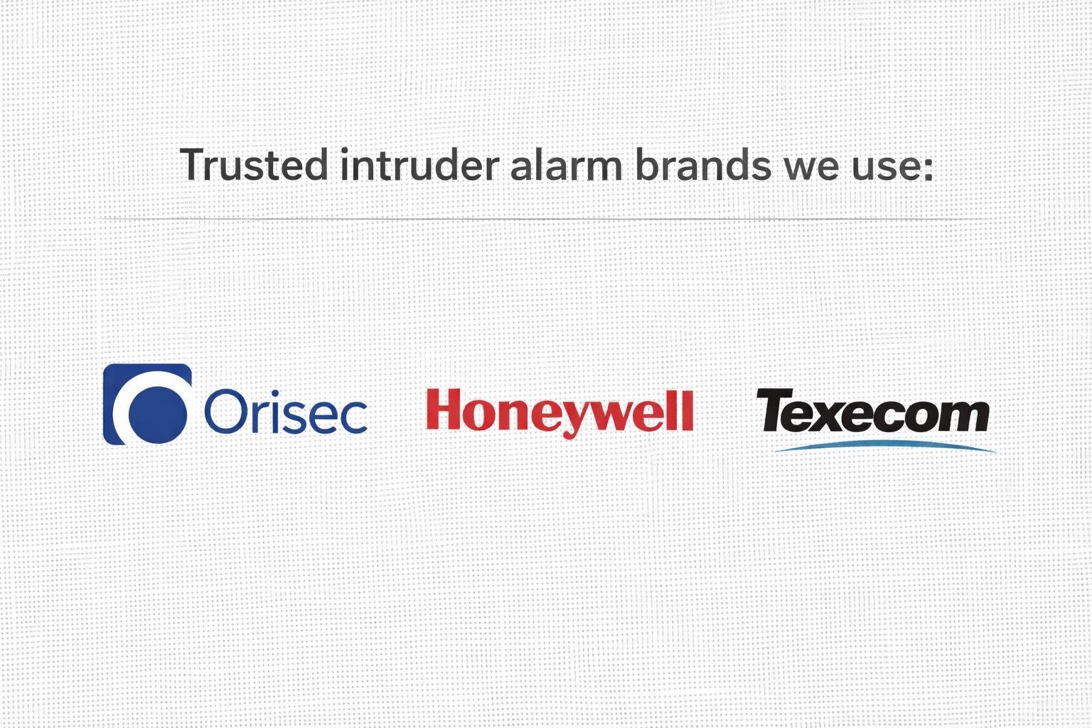 Trusted intruder alarm brands used by Corp Fire and Security Cornwall and Devon