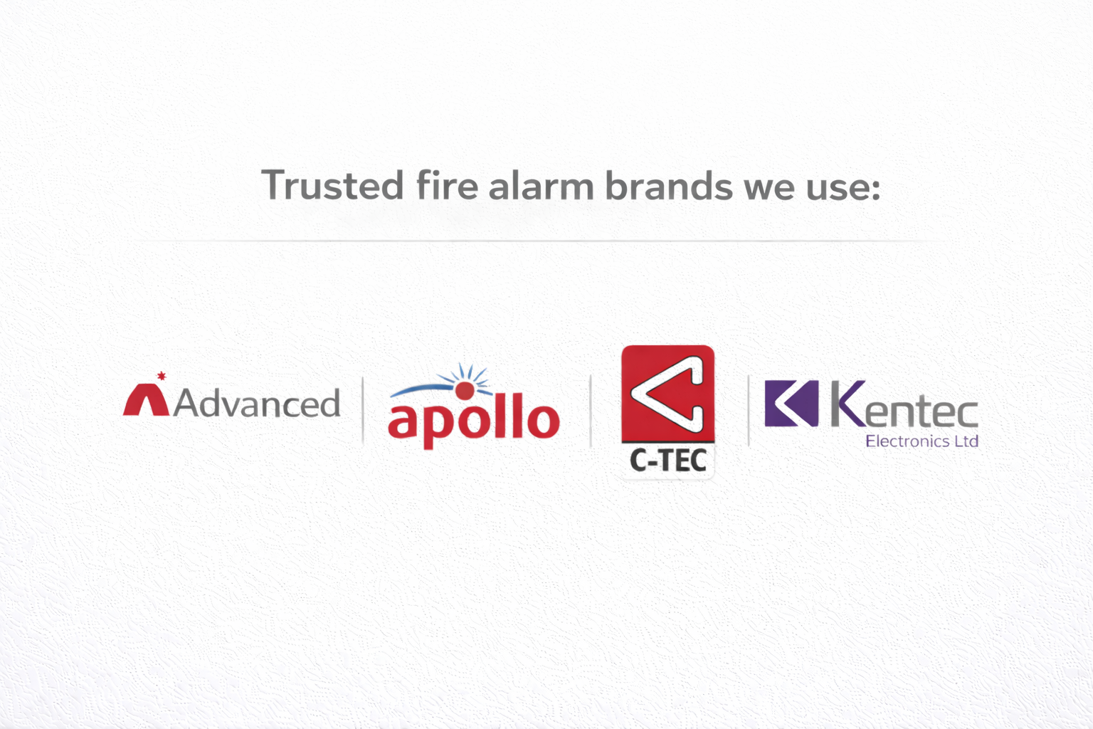 Trusted fire alarm brands used by Corp Fire and Security Cornwall and Devon