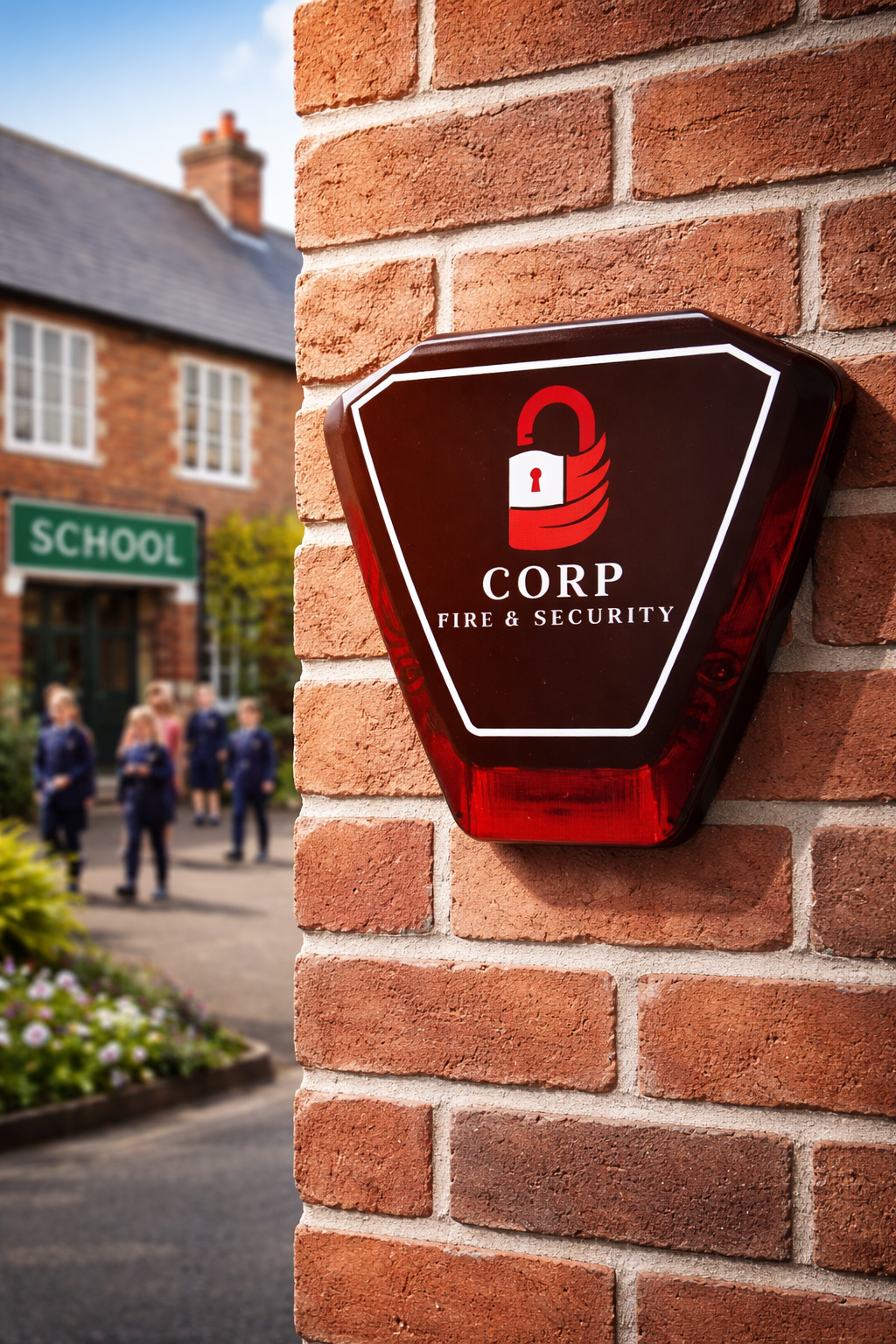 Corp Fire and Security intruder alarm protecting a property in Cornwall